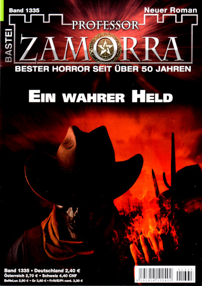 totenköpfiger Cowboy vor Flammeninferno
